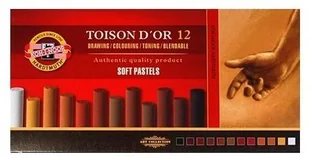Koh-I-Noor Pastele suche Toison DOr 12 sztuk brązowe - Przybory szkolne - miniaturka - grafika 2