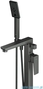 Omnires Parma bateria wannowa wolnostojąca kompletna grafit PM7433GR | - Baterie wannowe i prysznicowe - miniaturka - grafika 3