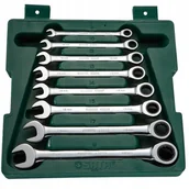 Klucze i nasadki - Sata 08008 klucze płasko oczkowe grzechotka 8 szt - miniaturka - grafika 1