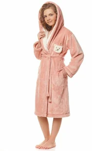 L&L Szlafrok dziewczęcy Elsa morelowy 158 - Szlafroki dla dzieci - miniaturka - grafika 3