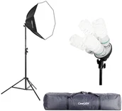 Inne akcesoria studyjne - CineGEN Lampa światła stałego SOFTBOX octa 60cm 4x 85W 230cm + torba CGSS-O6882 - miniaturka - grafika 1