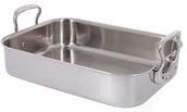 Patelnie - De Buyer 3727.35 bratreine, szara ze stali nierdzewnej 41 x 27,5 x 13,35 cm 3727.35 - miniaturka - grafika 1