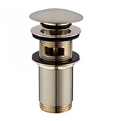 Korki do umywalek - OMNIRES A706 GLB Korek klik-klak do umywalki z przelewem złoty szczotkowany - miniaturka - grafika 1