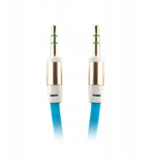 Kabel Audio Mini Jack 3,5mm Aux Gold Płaski - Kable komputerowe i do monitorów - miniaturka - grafika 2