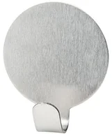 Wieszaki i stojaki - Fackelmann 61341 haczyki do przyklejenia wykonana ze stali nierdzewnej, okrągły, 2 sztuki, srebrny, 4,7 x 4 x 4 cm 61341 - miniaturka - grafika 1