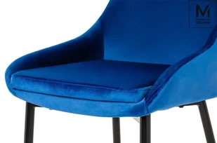 Modesto MODESTO krzesło CLOVER ciemny niebieski - welur, metal J-03.DARK.BLUE - Krzesła - miniaturka - grafika 6
