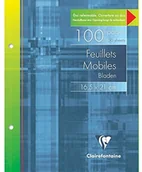 Notesy i bloczki - Clairefontaine papier 183 °C, linie i z krawędzią, z 2 otworami z otworami, pojedyncza łuk, 16,5 x 21 cm  biała (opakowanie z 50 kartek) 183C - miniaturka - grafika 1