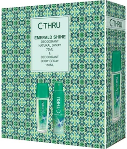 C-Thru Emerald Shine Zestaw Dezodorant w atomizerze 75 ml + Dezodorant w sprayu 150 ml - Zestawy kosmetyków męskich - miniaturka - grafika 2