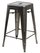 Taborety i hokery - D2.Design Stołek barowy Paris 66cm mataliczny inspirowany Tolix 28285 - miniaturka - grafika 1