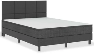 vidaXL Tuftowane wezgłowie, ciemnoszare, obite tkaniną, 160x200 cm - Inne meble do sypialni - miniaturka - grafika 2