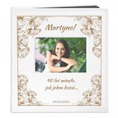 Albumy fotograficzne - NA Murrano Album z Okienkiem Prezent Dla Niej Urodziny Grawer ALB-BO-BK-CO2-018 - miniaturka - grafika 1