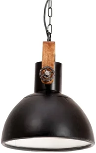 VidaXL Industrialna lampa wisząca, 25 W, czarna, okrągła, 30 cm, E27 320536 - Lampy sufitowe - miniaturka - grafika 4
