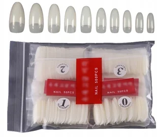 SILCARE Zestaw Tipsy Mleczne Migdałki 100szt+ Klej - Sztuczne paznokcie i akcesoria - miniaturka - grafika 4