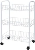 Wózki kuchenne - Excellent Houseware EH Wózek kuchenny regał na przybory 3 poziomy kolor biały C80620680 - miniaturka - grafika 1