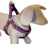 Szelki dla psów - Szelki dla psa fioletowe z ekoskóry 1cm x 25-40cm - miniaturka - grafika 1