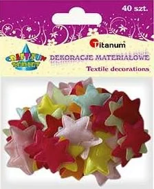 TITANUM Kształty materiałowe Gwiazdki 26x26 mm 40szt. (F010) . - Decoupage - miniaturka - grafika 2