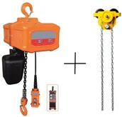 Wciągarki - 220 Wciągnik elektryczny + wózek jezdny wysokość podnoszenia 3m szerokość belki 74-220 mm udźwig 3 T) 22078467 78467-uniw - miniaturka - grafika 1