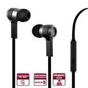 Słuchawki - Puro Biz Earphones czarne (IPHF24BLK) - miniaturka - grafika 1