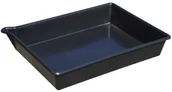 Pojemniki przemysłowe - ROMOLD Tacka Ociekowa - Kuweta Z Rynienką Ułatwiającą Opróżnianie 16L (53 X 40 X 10 Cm) Czarny Do 150 L. Bez Kratownicy 53 Cm X 40 Cm X 10 Cm - miniaturka - grafika 1