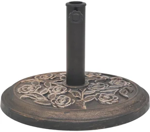 vidaXL Podstawa pod parasol, okrągła, żywicowa, brąz, 9 kg - Pozostałe meble ogrodowe - miniaturka - grafika 5