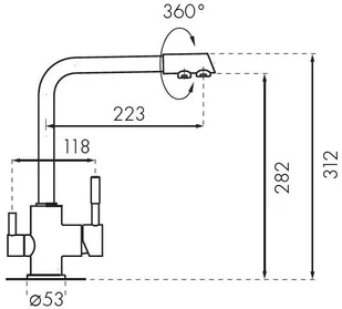 Blue Water Bateria trójdrożna Amanda Antyczny Mosiądz BW-AMMA - Baterie kuchenne - miniaturka - grafika 4