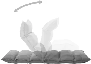 vidaXL Składane krzesło podłogowe, jasnoszare, tkanina vidaXL - Pufy i podnóżki - miniaturka - grafika 6