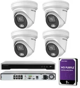 Zestawy do monitoringu - HIKVISION Zestaw 4 kamer IP DS-2CD2327G1-LU ColorVu Full HD LED 30m 4xDS-2CD2327G1-LU+2TB - miniaturka - grafika 1