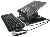 Klawiatury do laptopów - Hamlet XTMS100 KM Tiramis Notebook stand with Keyboard and Mouse Czarny uchwyt do notebooka (czarny) XTMS100KM - miniaturka - grafika 1