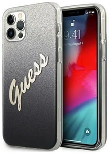 Guess Glitter Gradient Script Etui na iPhone 12 / iPhone 12 Pro czarny GUHCP12MPCUGLSBK - Etui i futerały do telefonów - miniaturka - grafika 10