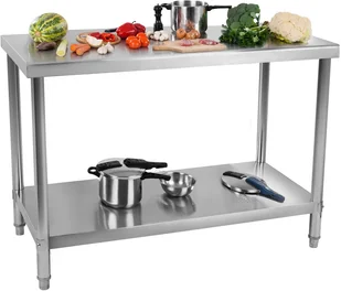 Royal Catering Stół roboczy - 120 x 60 cm - 137 kg - stal nierdzewna - Catering - RCWT-120X60S RCWT-120X60S - Stoły gastronomiczne Royal Catering Stół roboczy - 120 x 60 cm - 137 kg - stal nierdzewna - Catering - RCWT-120X60S RCWT-120X60S - Stoły gastronomiczne - miniaturka - grafika 1