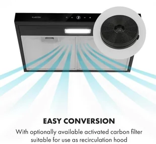 Klarstein Contempo Neo 60 Czarny - Okapy kuchenne - miniaturka - grafika 3