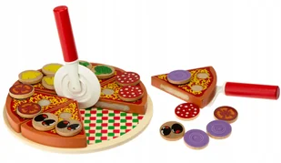 MAXY C.O. Pizza drewniana - zestaw 5900779934900 - Zabawki AGD - miniaturka - grafika 2