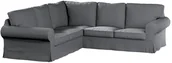 Pokrowce na meble - Dekoria Pokrowiec Ektorp na sofę narożną ciemno szary melanż 240/136 x 82 x 73 cm Amsterdam 640-704-47 - miniaturka - grafika 1