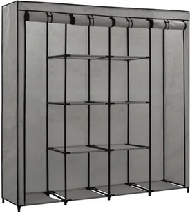 vidaXL vidaXL Szafa z 4 przegrodami, szara, 175 x 45 x 170 cm - Szafy - miniaturka - grafika 3