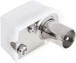 Inne akcesoria audio-wideo - Lechpol Wtyk antenowy kątowy mały WTY0258 - miniaturka - grafika 1