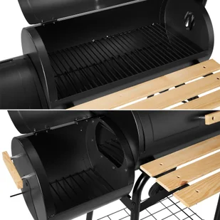 tectake Grill wielofunkcyjny wędzarnia + termostat - czarny 400821 - Grille - miniaturka - grafika 8