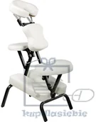 Stoły i łóżka do masażu - Movit MAX Profesjonalny fotel do masażu biały - miniaturka - grafika 1