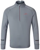 Bluzy sportowe męskie - RONHILL RONHILL Bluza biegowa męska TECH PRISM 1/2 ZIP TEE szara - miniaturka - grafika 1