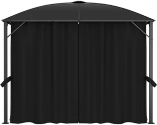 vidaXL Altana ogrodowa z zasłonami, 300x300x265 cm, antracytowa - Altany ogrodowe - miniaturka - grafika 3