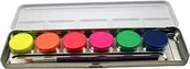 Pozostałe kosmetyki - Eulenspiegel Profi-Schminkfarben GmbH Eulenspiegel metalowa paletka z farbkami do malowania, 6 neonowych kolorów i pędzel w zestawie 4028362423004 - miniaturka - grafika 1