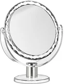 Lusterka do makijażu - Relaxdays powiększenie Lusterko kosmetyczne, lusterko do makijażu stojący, lusterko do makijażu okrągłe, HBT.: 23 x 19 x 10 cm, przezroczysty 10021950 - miniaturka - grafika 1