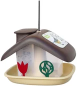 Karmniki dla ptaków - Plastia Karmnik dla ptaków Domek, brązowy - miniaturka - grafika 1