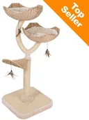 Drapaki dla kotów - Bitiba Drapak Cat´s Flower, kremowy - Dł. x szer. x wys.: 55 x 55 x 130 cm - miniaturka - grafika 1