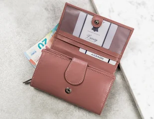 Cavaldi 4U Klasyczny skórzany portfel damski z klapą na zatrzask - Portfele - miniaturka - grafika 8