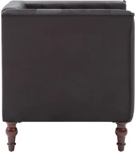vidaXL Fotel tapicerowany aksamitem, 86 x 67 x 71 cm, czarny - Fotele - miniaturka - grafika 5