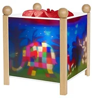 Lampy stojące - Prezent Trousselier - Elmer słonia - lampka nocna - magiczna latarnia - idealny urodzinowy - kolor drewna naturalny - animowane obrazy - uspokajające światło - 12 V 10 W żarówka w zestawie - wtyczka E - miniaturka - grafika 1
