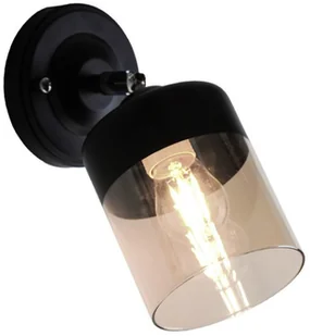 Skandynawska LAMPA ścienna PORTO CL19020-1W-BL Zumaline szklana OPRAWA regulowany kinkiet loftowy czarny bursztynowy - Lampy ścienne Skandynawska LAMPA ścienna PORTO CL19020-1W-BL Zumaline szklana OPRAWA regulowany kinkiet loftowy czarny bursztynowy - Lampy ścienne - miniaturka - grafika 2