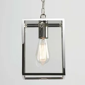 Lampy sufitowe - Astro Lighting LAMPA wisząca HOMEFIELD 1095019 metalowa OPRAWA klatka ZWIS na łańcuchu IP23 nikiel polerowany 1095019 - miniaturka - grafika 1