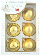 Bombki - Bombki gładkie 8 cm złote 6 szt. - miniaturka - grafika 1