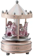 Pozytywki dla dzieci - valenti Karuzela z pozytywką | Rozmiar: H 18 cm | Kolor: Różowy | SKU: V21031R - miniaturka - grafika 1